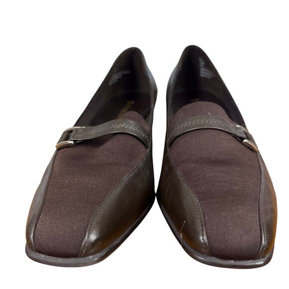 Naturalizer Edie Womens Dark Brown Leather Chunky Heels Pumps Classic Shoes 8.5 - Picture 7 of 16